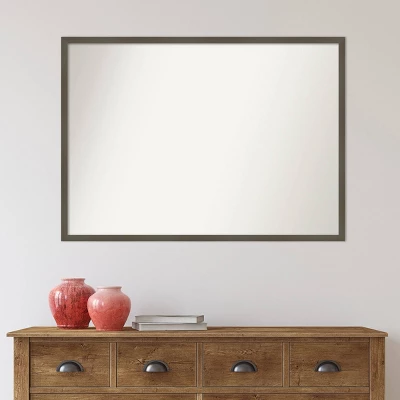Amanti Art Svelte Clay Gray Wood Wall Mirror - 40" x 29" Non-Beveled 9 Amanti Art Svelte Clay Gray Wood Wall Mirror - 40" x 29" Non-Beveled - Image 7