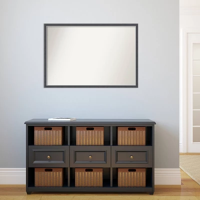 Amanti Art Eva Black Silver Thin Wall Mirror - 38" x 26" Large Rectangular Design 7 Amanti Art Eva Black Silver Thin Wall Mirror - 38" x 26" Large Rectangular Design - Image 5