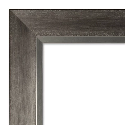 Amanti Art 39" x 27" Domus Wood Bathroom Wall Mirror - Dark Silver 4 Amanti Art 39" x 27" Domus Wood Bathroom Wall Mirror - Dark Silver - Image 2
