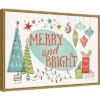 Amanti Art Merry and Bright Christmas Tree by Janelle Penner - 23" x 16" Framed Canvas -Amanti Art Shop GUEST 9189f387 d5a4 4a3d b4df c9d0de85bf27