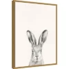 Amanti Art Victoria Borges Animal Mug I Rabbit Framed Canvas Wall Art, 18x24 Gold