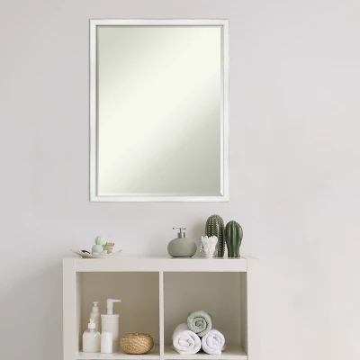 Amanti Art Breeze Distressed White Petite Bevel Wood Bathroom Wall Mirror - 25 x 19 in. 9 Amanti Art Breeze Distressed White Petite Bevel Wood Bathroom Wall Mirror - 25 x 19 in. - Image 7