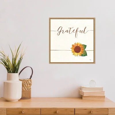 Amanti Art "Grateful" Fall Sunflower Framed Canvas by Veronique Charron 7 Amanti Art "Grateful" Fall Sunflower Framed Canvas by Veronique Charron - Image 5