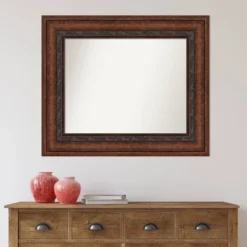 Amanti Art Decorative Bronze Non-Beveled Bathroom Wall Mirror - 38" x 32" -Amanti Art Shop GUEST 92740d23 3b8a 48bb 9900 07a2c199c7b6
