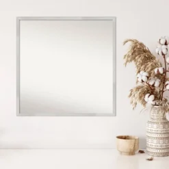 Amanti Art Svelte Silver 28" x 28" Real Wood Non-Beveled Wall Mirror -Amanti Art Shop GUEST 92f529da 2ff2 47d4 9299 99af9d556e97