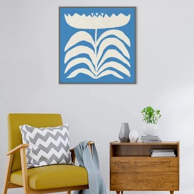 Amanti Art Delighted Floral II Blue Framed Canvas Wall Art by Moira Hershey 9 Amanti Art Delighted Floral II Blue Framed Canvas Wall Art by Moira Hershey - Image 7