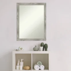 Amanti Art Dove Greywash Square Non-Beveled Bathroom Wall Mirror -Amanti Art Shop GUEST 9304548f d78c 445a 9dd9 a433bf01bfa7