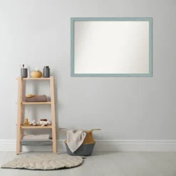 Amanti Art Sky Blue Rustic Wood Bathroom Wall Mirror - 40" x 29" -Amanti Art Shop GUEST 937c1872 e2d3 4245 bf35 3b065f36a9b1