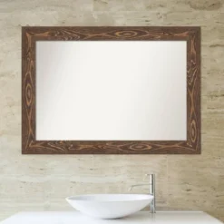 Amanti Art Bridge Brown Distressed Wood Wall Mirror - 42" x 30" -Amanti Art Shop GUEST 94368a27 2bb7 42bd a7a7 84aa540978aa