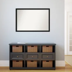 38" X 26" Non-Beveled Avon Black Narrow Wall Mirror - Amanti Art 13 38" X 26" Non-Beveled Avon Black Narrow Wall Mirror - Amanti Art -Amanti Art Shop GUEST 94afea69 e0ab 48b0 920a 84b45e59ad41