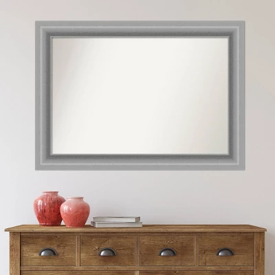 Amanti Art 42" x 30" Peak Polished Nickel Non-Beveled Wall Mirror 9 Amanti Art 42" x 30" Peak Polished Nickel Non-Beveled Wall Mirror - Image 7