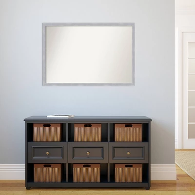 Amanti Art Grace Brushed Nickel Narrow Wall Mirror - 38" x 26" 7 Amanti Art Grace Brushed Nickel Narrow Wall Mirror - 38" x 26" - Image 5