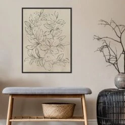 Amanti Art Outlined Leaves I by Asia Jensen Framed Canvas Wall Art - 23x30 Black -Amanti Art Shop GUEST 95f65c2d f738 4656 b2fa 8fe6f9af9e07