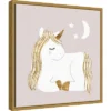 Amanti Art 'Sleepy Unicorn II' by Victoria Barnes 16x16 Framed Canvas Wall Art