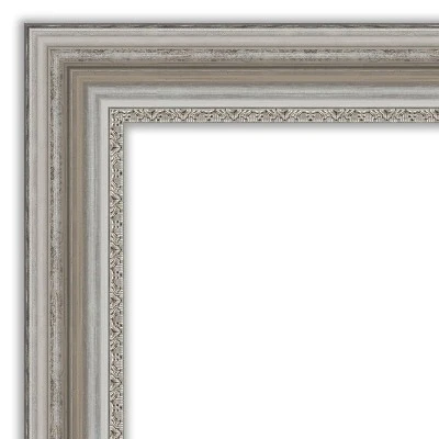 Amanti Art Parlor Silver Framed Beveled Bathroom Vanity Wall Mirror (46 x 36) 4 Amanti Art Parlor Silver Framed Beveled Bathroom Vanity Wall Mirror (46 x 36) - Image 2