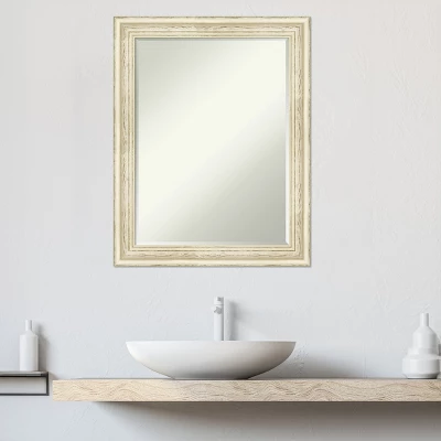Amanti Art Country White Wash Petite Bevel Wood Bathroom Wall Mirror 11 Amanti Art Country White Wash Petite Bevel Wood Bathroom Wall Mirror - Image 9