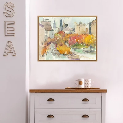 Amanti Art Autumn In New York Study III by Samuel Dixon Framed Canvas Wall Art 6 Amanti Art Autumn In New York Study III by Samuel Dixon Framed Canvas Wall Art - Image 4