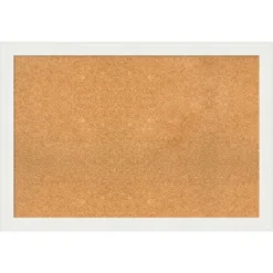 Amanti Art Vanity White Narrow Framed Corkboard - Natural Cork Bulletin Board -Amanti Art Shop GUEST 97030eee 84a6 4a7f 99be 8f64d6b3298d