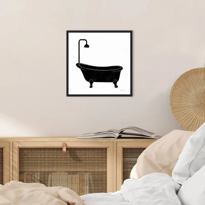 Amanti Art Becky Thorns Bathroom II 16x16 Framed Canvas Wall Art - Black 6 Amanti Art Becky Thorns Bathroom II 16x16 Framed Canvas Wall Art - Black - Image 4