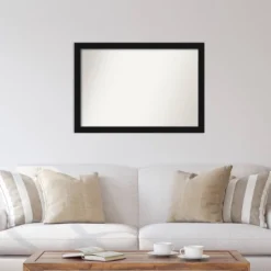 39" X 27" Non-Beveled Avon Black Wall Mirror - Amanti Art -Amanti Art Shop GUEST 974d95f6 2f62 416b 9518 0ff7b9645375