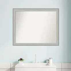 Amanti Art Bel Volto Silver Curved Wood Bathroom Wall Mirror -Amanti Art Shop GUEST 9778a653 b53c 423b 8a80 3701c44678d1