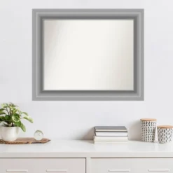 34" X 28" Non-Beveled Peak Polished Nickel Wall Mirror - Amanti Art 13 34" X 28" Non-Beveled Peak Polished Nickel Wall Mirror - Amanti Art -Amanti Art Shop GUEST 979183e2 ee1f 46fc ae8b fb69e76b1328