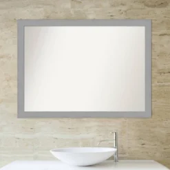 Amanti Art Brushed Nickel 42" x 31" Non-Beveled Bathroom Wall Mirror 14 Amanti Art Brushed Nickel 42" x 31" Non-Beveled Bathroom Wall Mirror -Amanti Art Shop GUEST 98076d61 b879 42e4 afad dc07cb1ab7ec