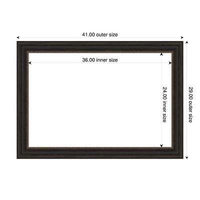 Amanti Art Accent Bronze Framed Magnetic Dry Erase Board (41" x 29") 6 Amanti Art Accent Bronze Framed Magnetic Dry Erase Board (41" x 29") - Image 4