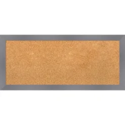 Amanti Art Edwin Wood Frame Natural Cork Board - 32" x 14" Matte Gray -Amanti Art Shop GUEST 990a57ce 6932 4fd5 8cc1 945dc2532171