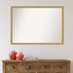 Amanti Art Grace Brushed Gold Narrow Wall Mirror - 40" x 29" -Amanti Art Shop GUEST 9985897d 0acd 4e3e 8879 32e0cdf31959