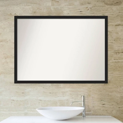 Amanti Art Grace Brushed Metallic Silver Narrow Bathroom Wall Mirror - 40" x 29" 7 Amanti Art Grace Brushed Metallic Silver Narrow Bathroom Wall Mirror - 40" x 29" - Image 5