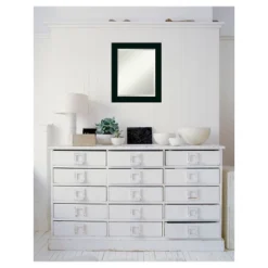 Amanti Art Tribeca Black Wood Framed Beveled Wall Mirror - 20" x 24" -Amanti Art Shop GUEST 99e613cc 6171 457b 941f 0b485e3ec4dd