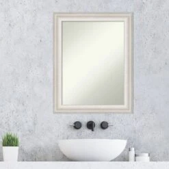 Amanti Art Trio White Wash Silver Bathroom Wall Mirror, 23" x 29" 15 Amanti Art Trio White Wash Silver Bathroom Wall Mirror, 23" x 29" -Amanti Art Shop GUEST 9a351176 b467 4ce6 93da 8b3a4a8c52e6