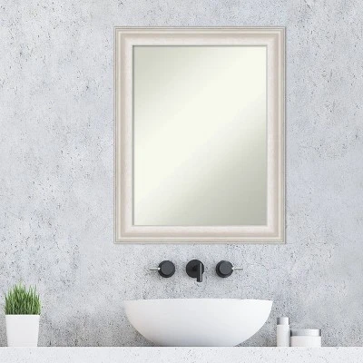 Amanti Art Trio White Wash Silver Bathroom Wall Mirror, 23" x 29" 8 Amanti Art Trio White Wash Silver Bathroom Wall Mirror, 23" x 29" - Image 6