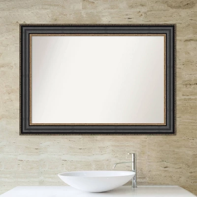 Amanti Art Thomas Black Bronze Bathroom Wall Mirror - 42" x 30" Non-Beveled 7 Amanti Art Thomas Black Bronze Bathroom Wall Mirror - 42" x 30" Non-Beveled - Image 5