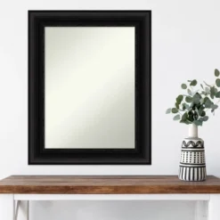 24" X 30" Non-Beveled Parlor Black Wall Mirror - Amanti Art 15 24" X 30" Non-Beveled Parlor Black Wall Mirror - Amanti Art -Amanti Art Shop GUEST 9b1b259a c55a 4484 8e17 419dd9c06872