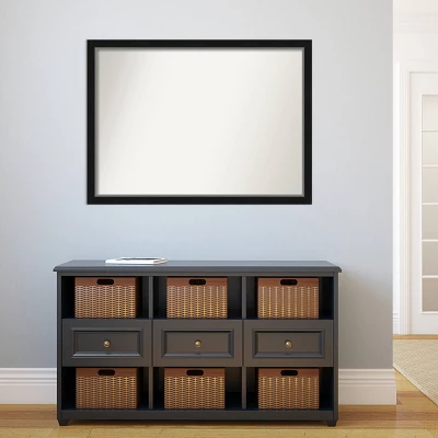 Amanti Art Eva 41" x 30" Black and Silver Narrow Non-Beveled Wall Mirror 7 Amanti Art Eva 41" x 30" Black and Silver Narrow Non-Beveled Wall Mirror - Image 5