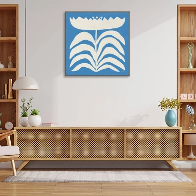 Amanti Art Delighted Floral II Blue Framed Canvas Wall Art by Moira Hershey 6 Amanti Art Delighted Floral II Blue Framed Canvas Wall Art by Moira Hershey - Image 4