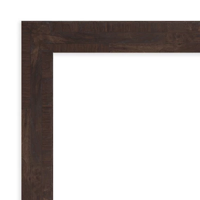 Amanti Art Fresco Petite Bevel Wood Bathroom Wall Mirror - Dark Walnut 3 Amanti Art Fresco Petite Bevel Wood Bathroom Wall Mirror - Dark Walnut