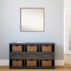 27" X 27" Non-Beveled Hard Wedge Whitewash Wood Wall Mirror - Amanti Art 16 27" X 27" Non-Beveled Hard Wedge Whitewash Wood Wall Mirror - Amanti Art -Amanti Art Shop GUEST 9c7ab38b ac59 4eda 8250 df68410392ba