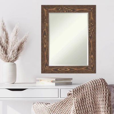 Amanti Art Beveled Bridge Brown Wood Wall Mirror - 24" x 30" 7 Amanti Art Beveled Bridge Brown Wood Wall Mirror - 24" x 30" - Image 5