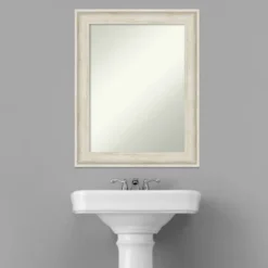 23" X 29" Non-Beveled Regal Birch Cream Bathroom Wall Mirror - Amanti Art -Amanti Art Shop GUEST 9d0865af f7d0 4c00 8f1f 4a1455a73f19