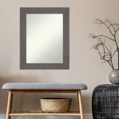 Amanti Art 24" x 30" Rustic Plank Gray Non-Beveled Wall Mirror -Amanti Art Shop GUEST 9d96ba0b e4a9 40fc 9ae6 85c8b9cf0be8