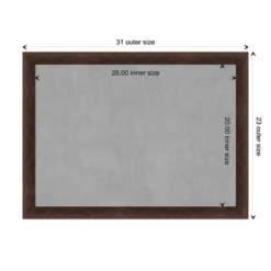 Amanti Art 31"x23" Narrow Framed Magnetic Board in Warm Walnut -Amanti Art Shop GUEST 9d9873c2 403d 4cfa 8dda 6f86afd53dd6