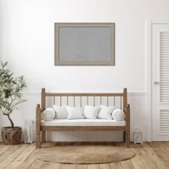 Amanti Art Fleur Champagne Silver Framed Magnetic Board - 41" x 29" Real Wood -Amanti Art Shop GUEST 9dd2768d 5967 4f9e 8120 5e09f800244a