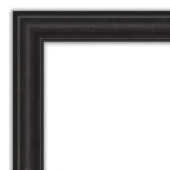 Amanti Art Shipwreck Black Petite Bevel Bathroom Wall Mirror