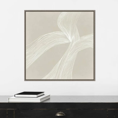 Amanti Art On The Same Wavelength II by Isabelle Z - 22" x 22" Gray Wash Framed Canvas Wall Art 7 Amanti Art On The Same Wavelength II by Isabelle Z - 22" x 22" Gray Wash Framed Canvas Wall Art - Image 5