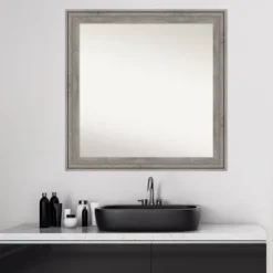 Amanti Art Regis Barnwood Gray Wood Bathroom Wall Mirror - 31" x 31" 15 Amanti Art Regis Barnwood Gray Wood Bathroom Wall Mirror - 31" x 31" -Amanti Art Shop GUEST 9f1095be ed38 4766 84fa fafd893dfe8b