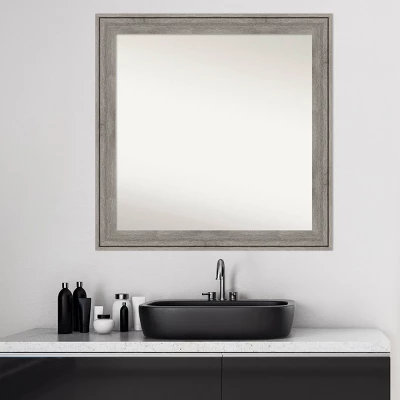 Amanti Art Regis Barnwood Gray Wood Bathroom Wall Mirror - 31" x 31" 8 Amanti Art Regis Barnwood Gray Wood Bathroom Wall Mirror - 31" x 31" - Image 6