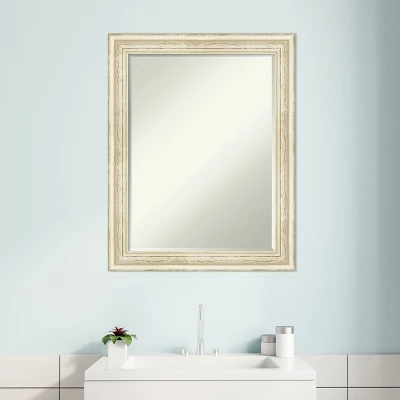 Amanti Art Country White Wash Petite Bevel Wood Bathroom Wall Mirror 8 Amanti Art Country White Wash Petite Bevel Wood Bathroom Wall Mirror - Image 6